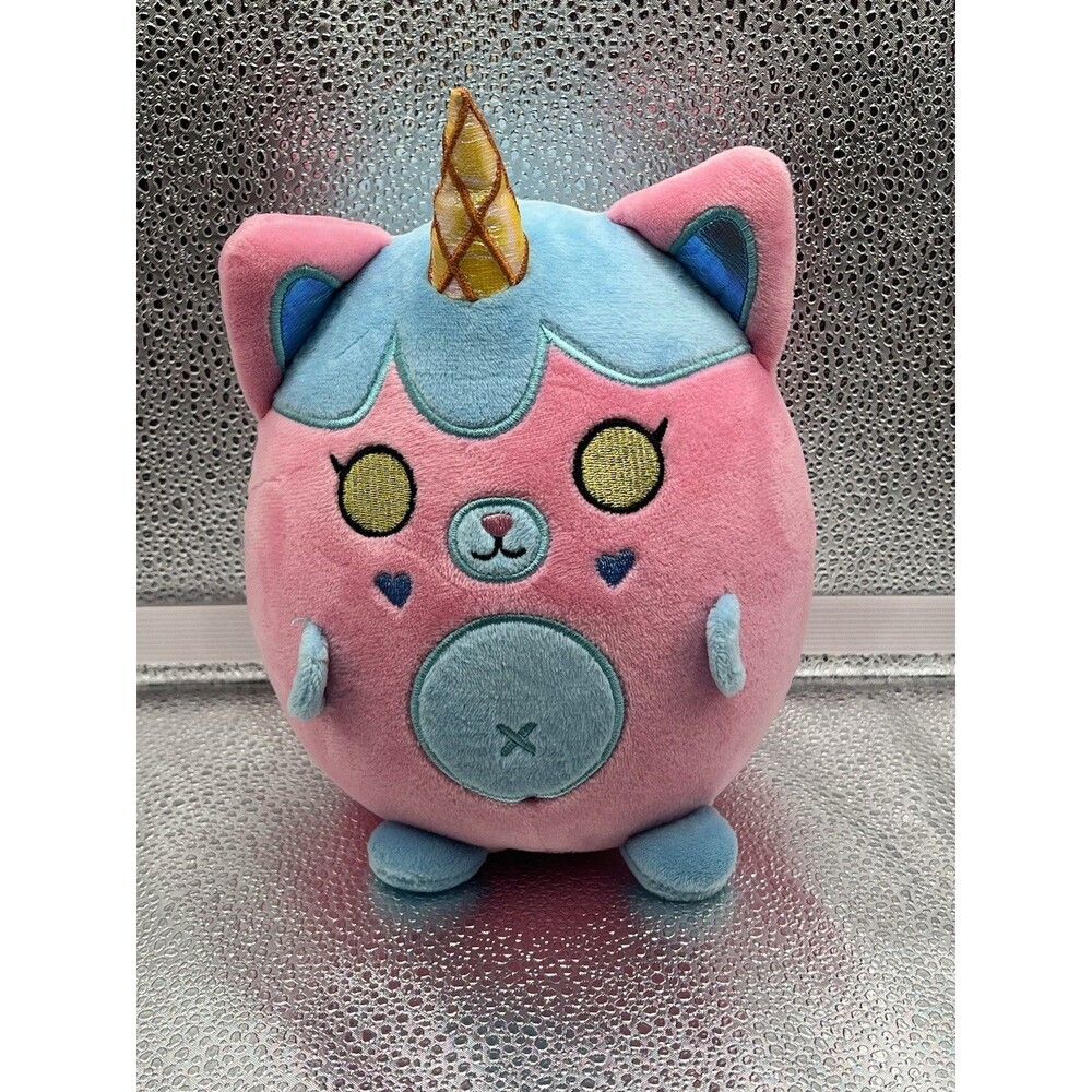 Krew District 8” Rainbow blue and pink Squishy Plush Toy by Warren James